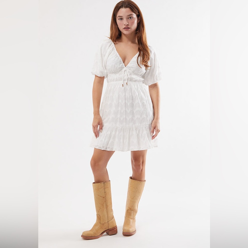MINKPINK White Tie Front Mini Sundress